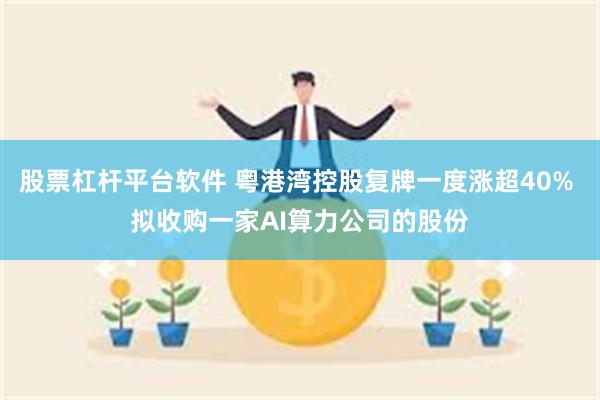 股票杠杆平台软件 粤港湾控股复牌一度涨超40% 拟收购一家AI算力公司的股份