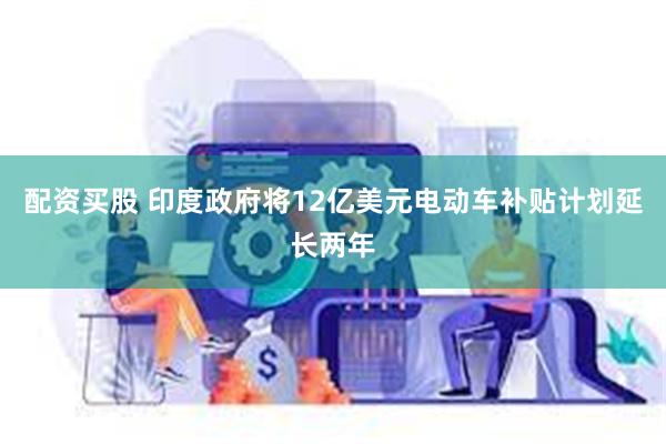配资买股 印度政府将12亿美元电动车补贴计划延长两年