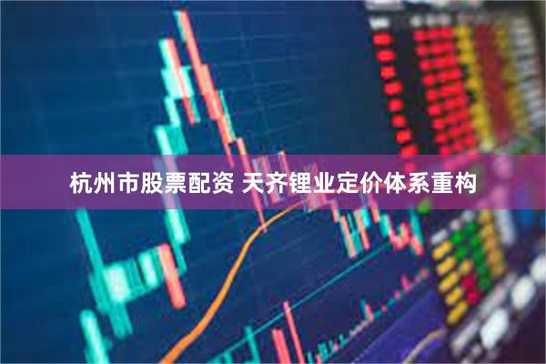 杭州市股票配资 天齐锂业定价体系重构
